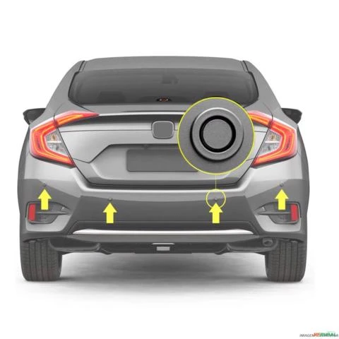 Sensor de Estacionamento Prata 4 Pontos De Sobrepor