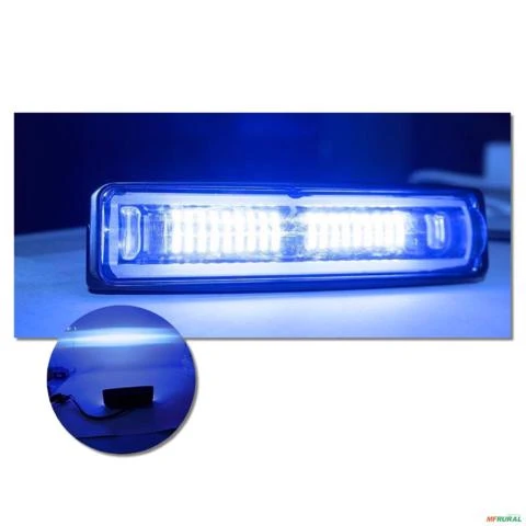 Farol de LED Azul Sinalizador Empilhadeira Com Suporte 20W 12v 24v - 80v