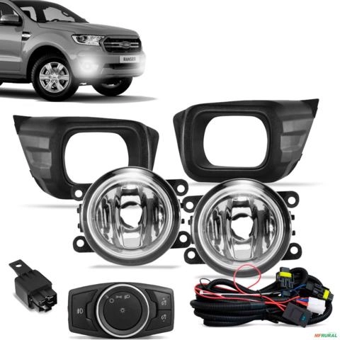 Kit Farol de Milha Ranger 2020 a 2022 Botão Modelo Original Moldura Preto Imagem Kit Farol de Milha Ranger 2020 a 2022 Botão Modelo Original Moldura Preto