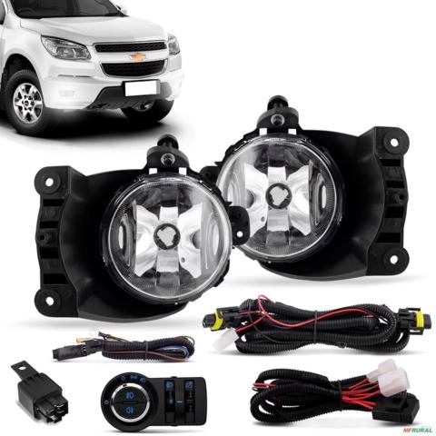 Kit Farol de Milha Spin TrailBlazer S10 2012 a 2023 Botão Modelo Original Imagem Kit Farol de Milha Spin TrailBlazer S10 2012 a 2023 Botão Modelo Original
