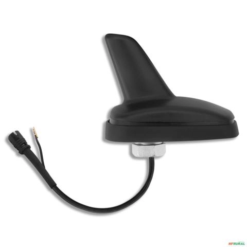Antena de Teto Traseiro Baby Shark Preto Fosco Conector Raku Imagem Antena de Teto Traseiro Baby Shark Preto Fosco Conector Raku