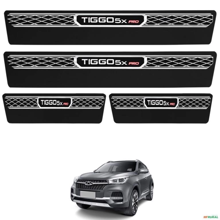 Jogo de Soleira Premium Tiggo 5x Pro 2019 a 2023 Elegance 4 Portas Imagem Jogo de Soleira Premium Tiggo 5x Pro 2019 a 2023 Elegance 4 Portas