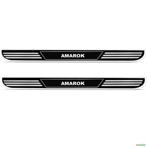 Par de Adesivo Lateral Para Estribo Amarok 2010 a 2025 Resinado Preto 450x33mm Imagem Par de Adesivo Lateral Para Estribo Amarok 2010 a 2025 Resinado Preto 450x33mm