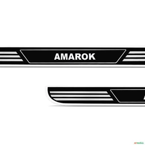 Estribo Lateral Amarok CS 2010 a 2023 Alumínio Natural A1 Com Adesivo