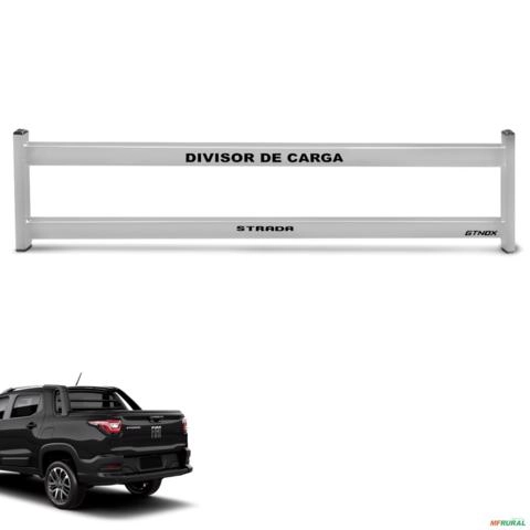 Divisor Cargas Caçamba Fiat Strada 2021 a 2026 Prata Imagem Divisor Cargas Caçamba Fiat Strada 2021 a 2026 Prata
