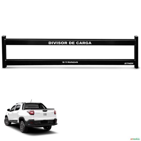 Divisor Cargas Caçamba Fiat Strada 2021 a 2026 Preto Imagem Divisor Cargas Caçamba Fiat Strada 2021 a 2026 Preto