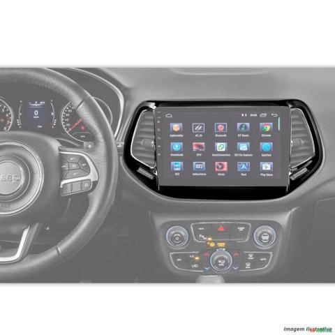 Imagem Moldura Do Painel 10 Polegadas Compass 2017 a 2020 Black Piano Imagem Moldura Do Painel 10 Polegadas Compass 2017 a 2020 Black Piano