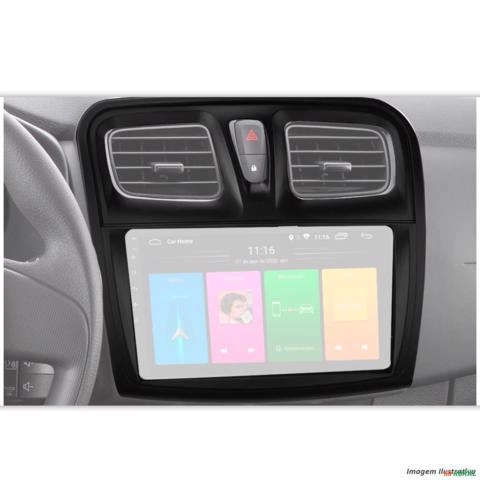 Imagem Moldura do Painel 9 Polegadas Logan Sandero 2015 a 2025 Preto Imagem Moldura do Painel 9 Polegadas Logan Sandero 2015 a 2025 Preto