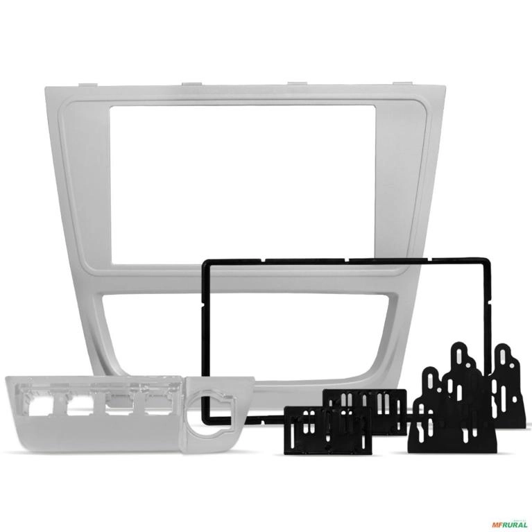 Moldura Do Painel 7 Polegadas Gol Voyage Saveiro 2013 a 2016 Prata Imagem Moldura Do Painel 7 Polegadas Gol Voyage Saveiro 2013 a 2016 Prata