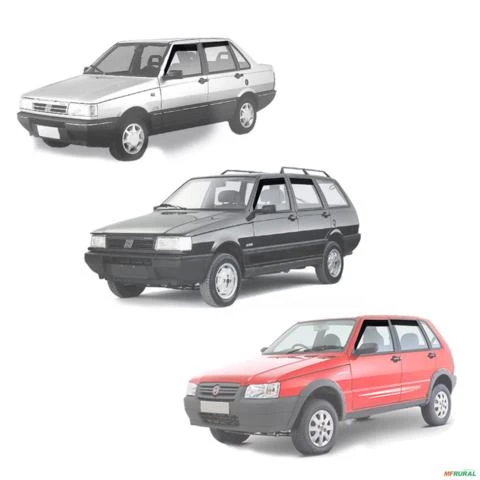 Calha de Chuva Fiat Uno Premio Elba 1985 a 2011 Acrílico Fumê 4 Portas Tgpoli