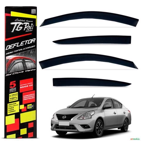 Calha de Chuva Nissan Versa 2011 a 2020 V-Drive 2020 2021 Acrílico Fumê Tgpoli Imagem Calha de Chuva Nissan Versa 2011 a 2020 V-Drive 2020 2021 Acrílico Fumê Tgpoli