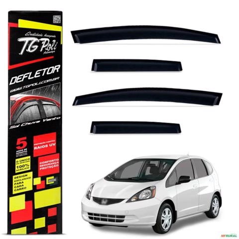 Calha de Chuva Fit 2009 a 2014 Inteiriça Acrílico Fumê Tgpoli Imagem Calha de Chuva Fit 2009 a 2014 Inteiriça Acrílico Fumê Tgpoli
