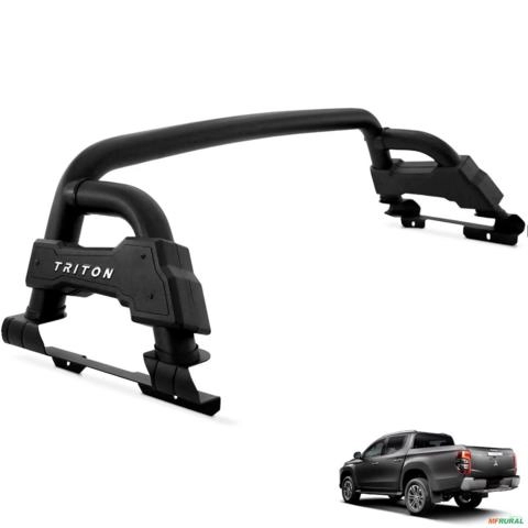 Santo Antonio L200 Triton Sport 2017 a 2025 Preto STR Sem Barra Imagem Santo Antonio L200 Triton Sport 2017 a 2025 Preto STR Sem Barra