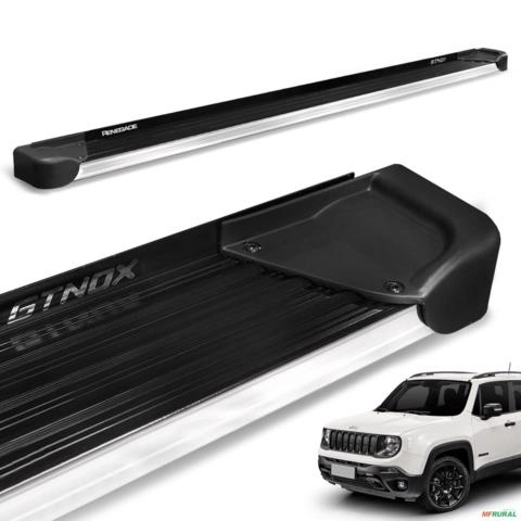 Estribo Lateral Renegade 2016 a 2025 Alumínio Preto A4 Imagem Estribo Lateral Renegade 2016 a 2025 Alumínio Preto A4