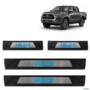 Soleira de Porta Hilux 2016 a 2025 Aço Inox com Led Azul Imagem Soleira de Porta Hilux 2016 a 2025 Aço Inox com Led Azul