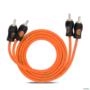 Cabo Coaxial RCA KX3 5 Metros 5mm Flexível Laranja Dupla Blindagem Imagem Cabo Coaxial RCA KX3 5 Metros 5mm Flexível Laranja Dupla Blindagem