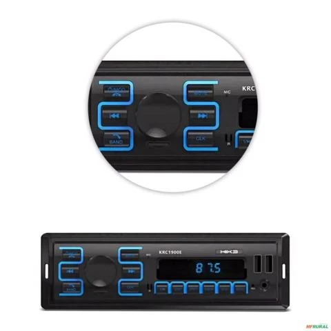 Radio Automotivo Mp3 Player KRC1900R Bluetooth USB SD AUX FM 4x25w KX3