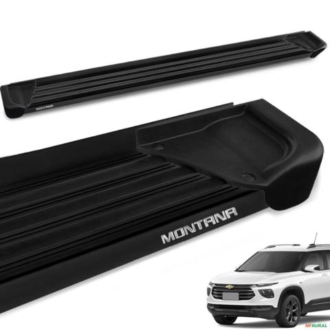 Estribo Lateral Montana 2023 a 2025 Alumínio Preto A1 Imagem Estribo Lateral Montana 2023 a 2025 Alumínio Preto A1