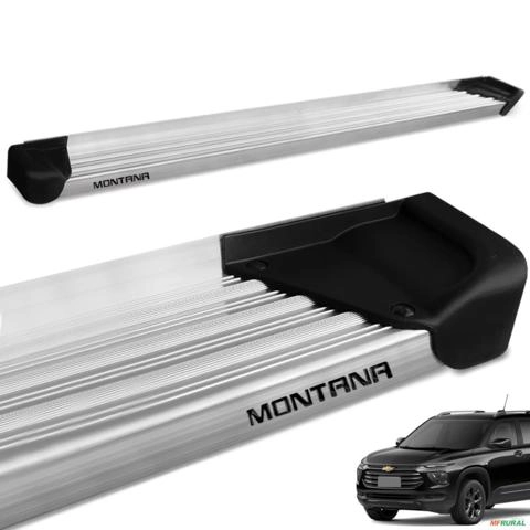 Estribo Lateral Montana 2023 a 2025 Alumínio Natural A3 Imagem Estribo Lateral Montana 2023 a 2025 Alumínio Natural A3