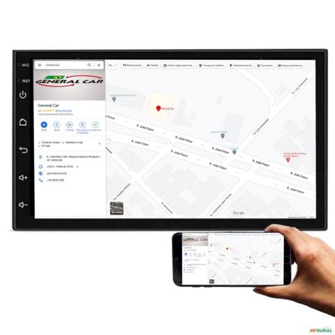 Central Multimídia Android Tela 7 Polegadas RS815BR Carplay Android Auto Bluetooth GPS