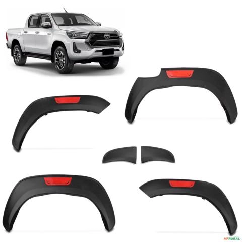 Alargadores Paralamas Hilux 2016 a 2025 Preto Tgpoli Imagem Alargadores Paralamas Hilux 2016 a 2025 Preto Tgpoli