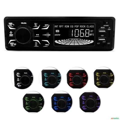 Radio Automotivo Mp3 Player KRC1700R Bluetooth USB SD AUX FM 4x50w KX3