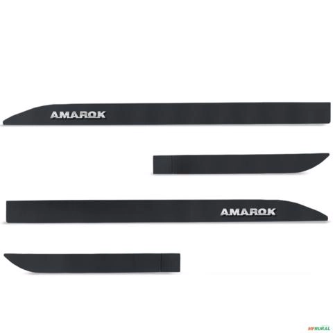 Jogo de Friso Lateral Amarok CD 2010 a 2025 Cinza Indium Alto Relevo Imagem Jogo de Friso Lateral Amarok CD 2010 a 2025 Cinza Indium Alto Relevo