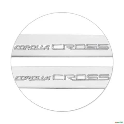 Jogo de Friso Lateral Corolla Cross 2021 a 2024 Branco Lunar Alto Relevo