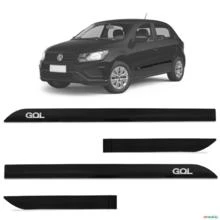 Jogo de Friso Lateral Gol 2013 a 2023 Preto Ninja Alto Relevo