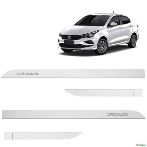 Jogo de Friso Lateral Cronos 2018 a 2026 Branco Alaska Alto Relevo Imagem Jogo de Friso Lateral Cronos 2018 a 2026 Branco Alaska Alto Relevo