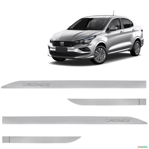 Jogo de Friso Lateral Cronos 2018 a 2026 Prata Bari Alto Relevo Imagem Jogo de Friso Lateral Cronos 2018 a 2026 Prata Bari Alto Relevo