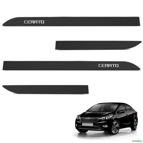 Jogo de Friso Lateral Kia Cerato 2012 a 2022 Preto Texturizado Imagem Jogo de Friso Lateral Kia Cerato 2012 a 2022 Preto Texturizado
