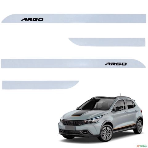 Jogo de Friso Lateral Argo 2017 a 2024 Cinza Strato Imagem Jogo de Friso Lateral Argo 2017 a 2024 Cinza Strato