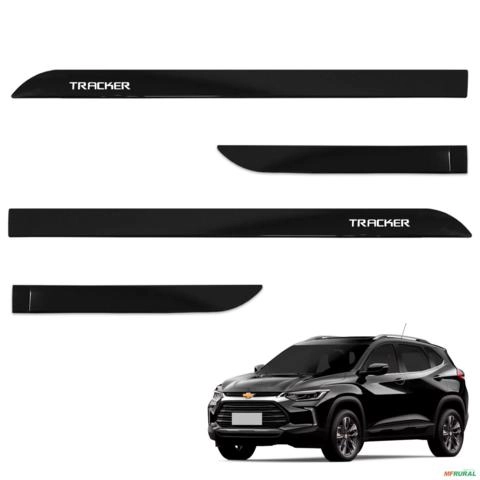 Jogo de Friso Lateral Tracker 2021 a 2024 Preto Ouro Negro Imagem Jogo de Friso Lateral Tracker 2021 a 2024 Preto Ouro Negro
