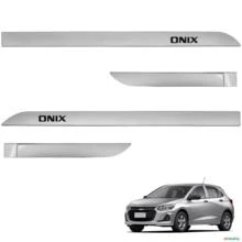 Jogo de Friso Lateral Onix 2013 a 2024 Prata Switchblade