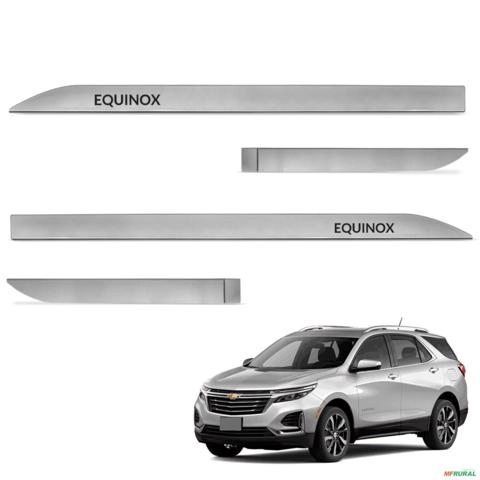 Jogo de Friso Lateral Equinox 2018 a 2023 Prata Shark Imagem Jogo de Friso Lateral Equinox 2018 a 2023 Prata Shark