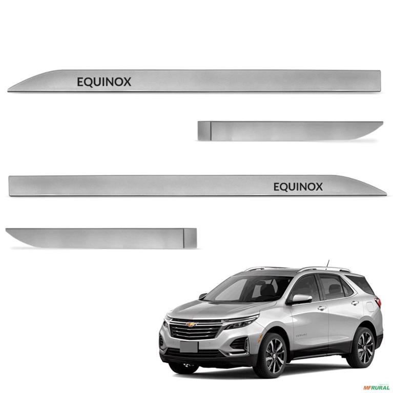 Jogo de Friso Lateral Equinox 2018 a 2023 Prata Shark Imagem Jogo de Friso Lateral Equinox 2018 a 2023 Prata Shark