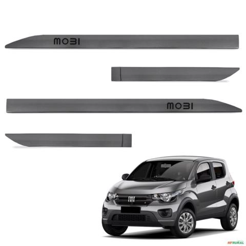 Jogo de Friso Lateral Mobi 2016 a 2025 Cinza Silverstone Imagem Jogo de Friso Lateral Mobi 2016 a 2025 Cinza Silverstone