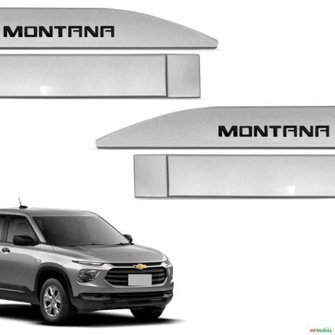 Imagem Jogo de Friso Lateral Montana 2023 a 2025 Prata Shark Imagem Jogo de Friso Lateral Montana 2023 a 2025 Prata Shark