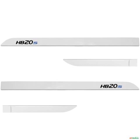 Jogo de Friso Lateral Hb20s 2013 a 2024 Branco Atlas Imagem Jogo de Friso Lateral Hb20s 2013 a 2024 Branco Atlas