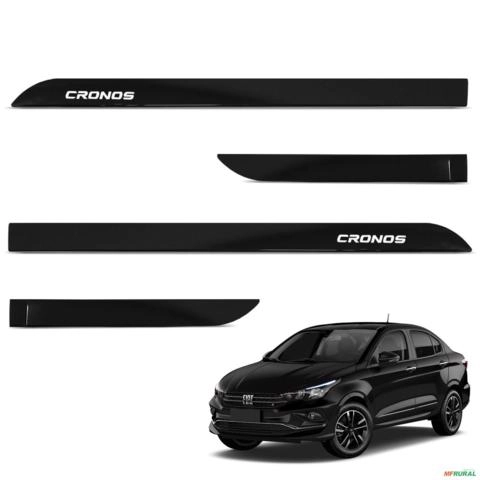 Jogo de Friso Lateral Cronos 2018 a 2026 Preto Vulcano Imagem Jogo de Friso Lateral Cronos 2018 a 2026 Preto Vulcano