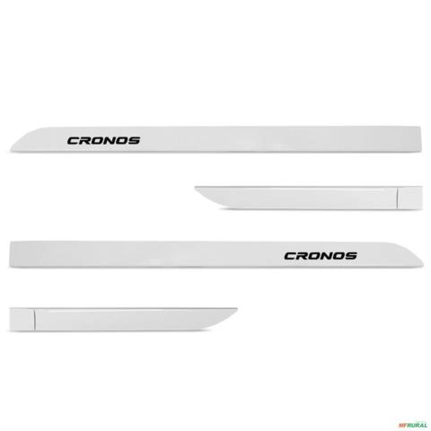 Jogo de Friso Lateral Cronos 2018 a 2026 Branco Alaska Imagem Jogo de Friso Lateral Cronos 2018 a 2026 Branco Alaska