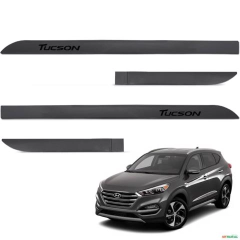 Jogo de Friso Lateral New Tucson 2017 a 2024 Cinza Metalico Imagem Jogo de Friso Lateral New Tucson 2017 a 2024 Cinza Metalico
