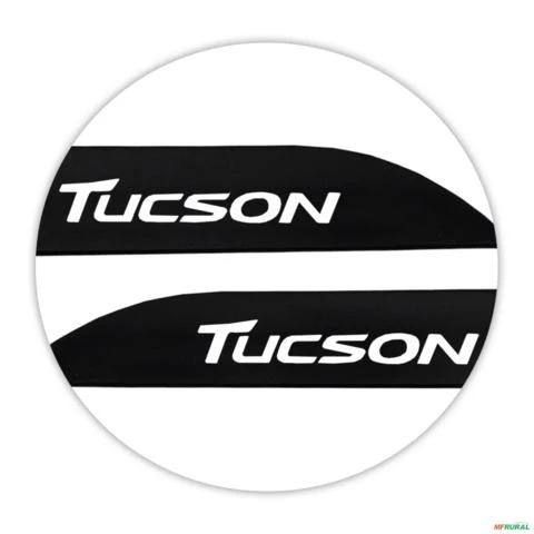 Jogo de Friso Lateral New Tucson 2017 a 2024 Preto Metalico