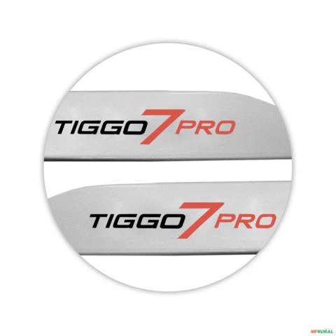 Jogo de Friso Lateral Tiggo 7 Pro 2021 a 2024 Prata Metalico