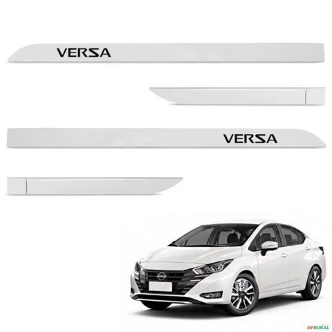 Jogo de Friso Lateral Versa 2017 a 2024 Branco Diamond Imagem Jogo de Friso Lateral Versa 2017 a 2024 Branco Diamond