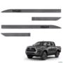 Jogo de Friso Lateral Hilux 2016 A 2025 Cinza Granito Imagem Jogo de Friso Lateral Hilux 2016 A 2025 Cinza Granito