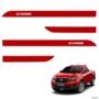 Jogo de Friso Lateral Strada 2020 a 2026 Vermelho Montecarlo Imagem Jogo de Friso Lateral Strada 2020 a 2026 Vermelho Montecarlo