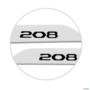 Jogo de Friso Lateral Peugeot 208 2013 A 2024 Branco Nacre