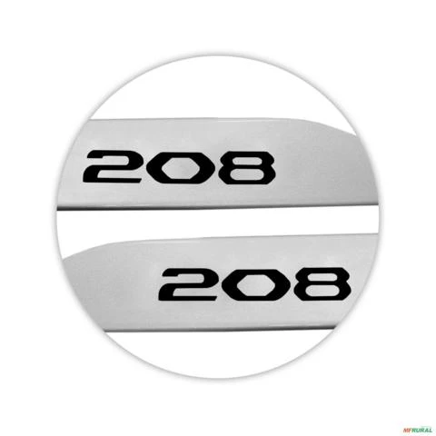 Jogo de Friso Lateral Peugeot 208 2013 A 2024 Cinza Artense